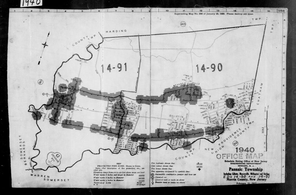 1940 Census Enumeration District Maps New Jersey Morris County