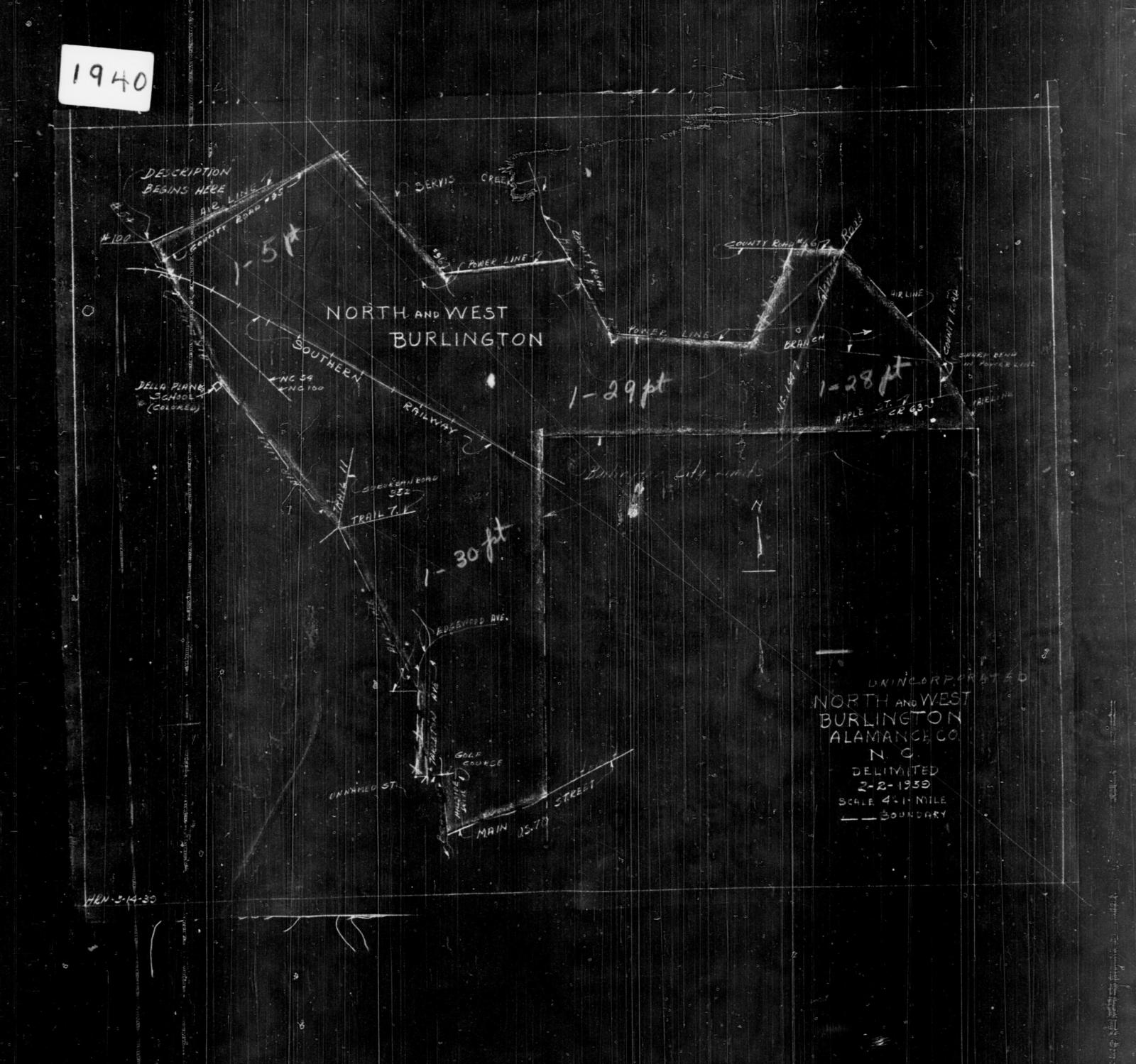 1940 Census Enumeration District Maps - North Carolina - Alamance