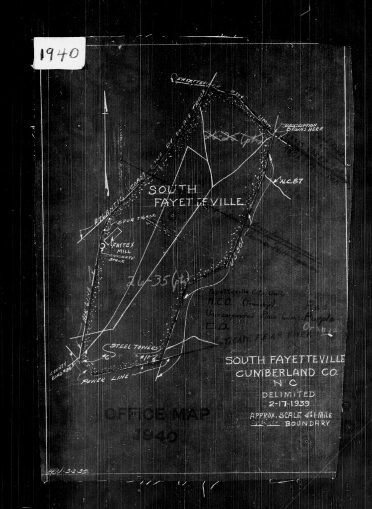 1940 Census Enumeration District Maps - North Carolina - Cumberland ...