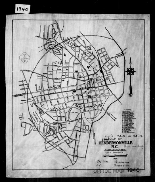 1940 Census Enumeration District Maps - North Carolina - Henderson ...