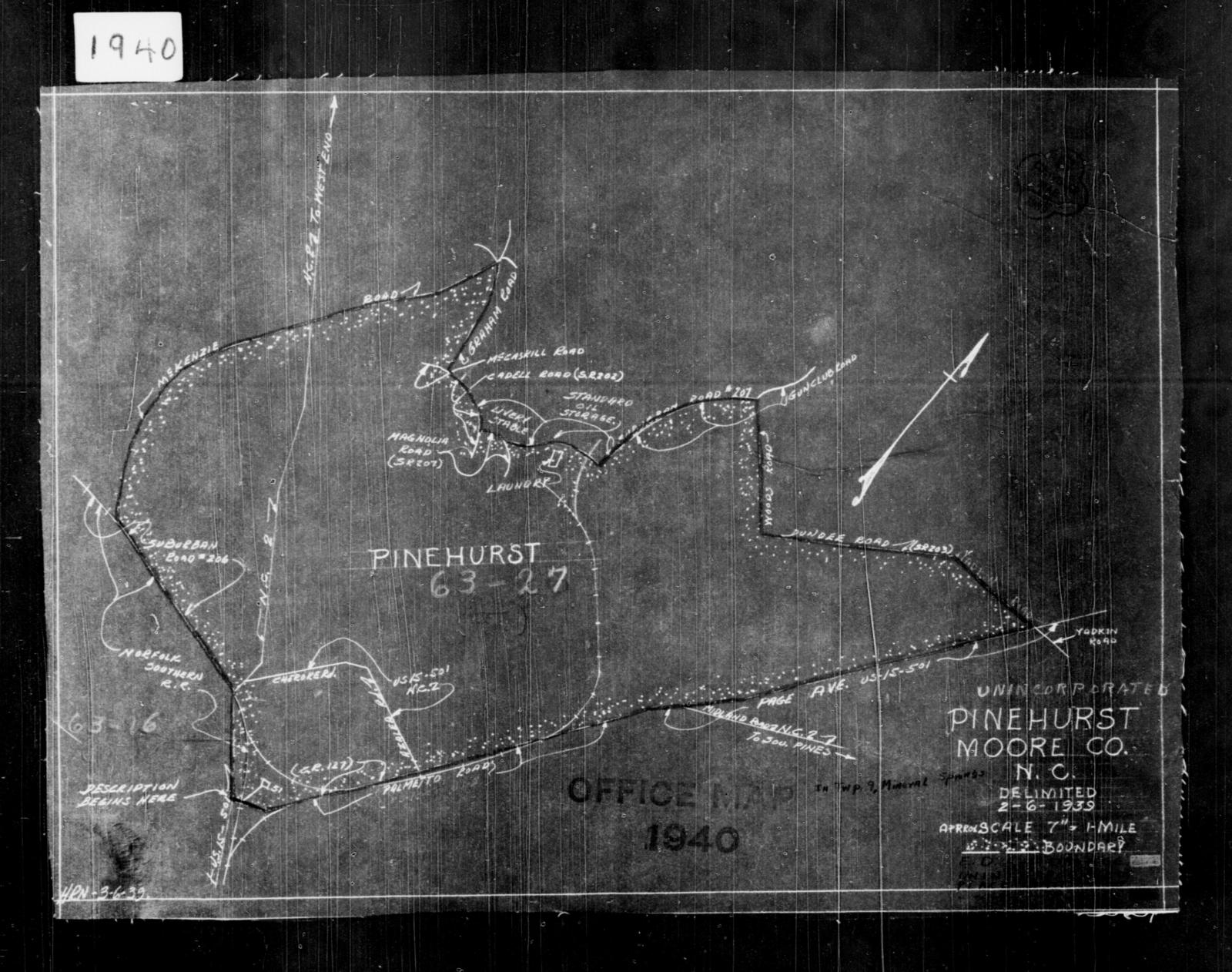 1940 Census Enumeration District Maps - North Carolina - Moore County ...