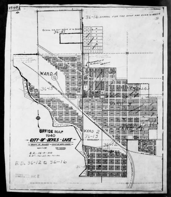 1940 Census Enumeration District Maps - North Dakota - Ramsey County ...