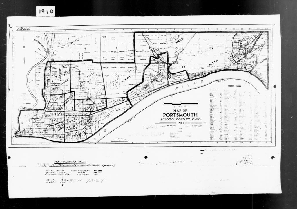 Scioto County Engineer Maps 1940 Census Enumeration District Maps - Ohio - Scioto County - Portsmouth -  Ed 73-30 - Ed 73-67 - Nara & Dvids Public Domain Archive Public Domain  Search