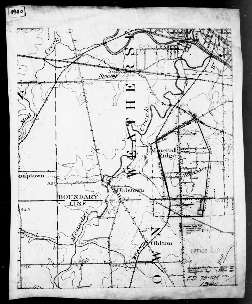 1940 Census Enumeration District Maps - Ohio - Trumbull County ...