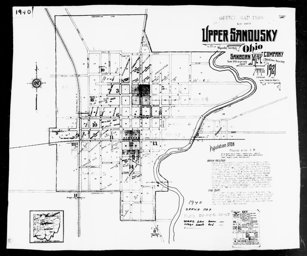 1940 Census Enumeration District Maps - Ohio - Wyandot County - Upper ...