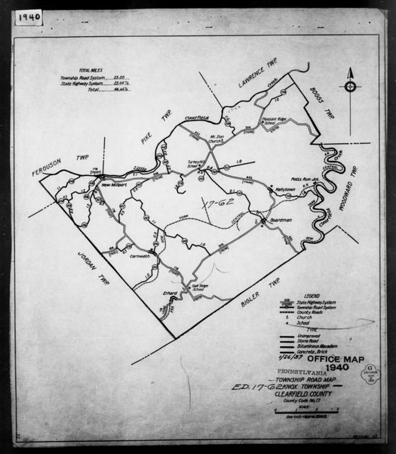 1940 Census Enumeration District Maps - Pennsylvania - Clearfield ...