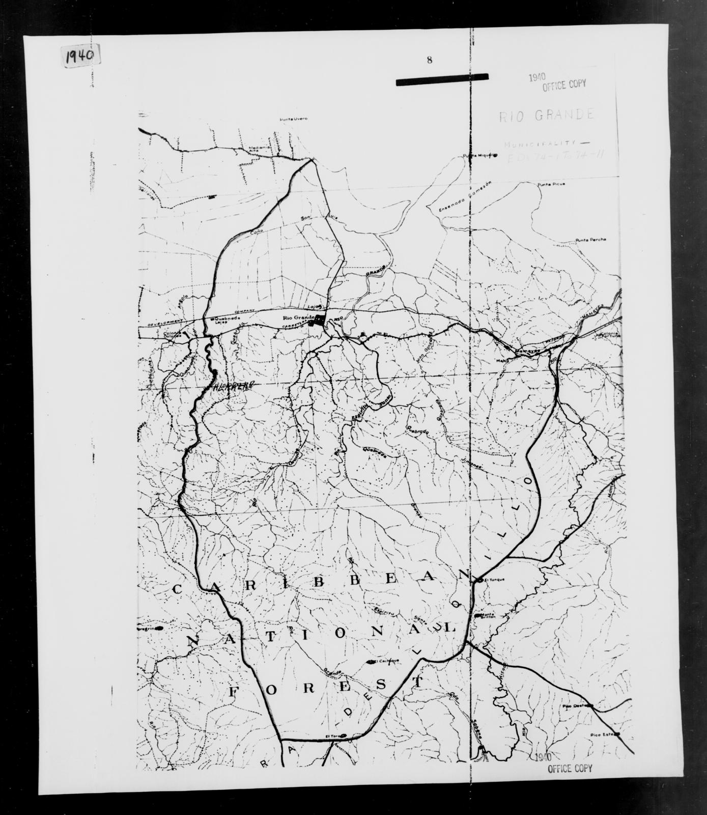 1940 Census Enumeration District Maps Puerto Rico Rio Grande County Ed 74 1 Ed 74 11 U S National Archives Dvids Public Domain Search