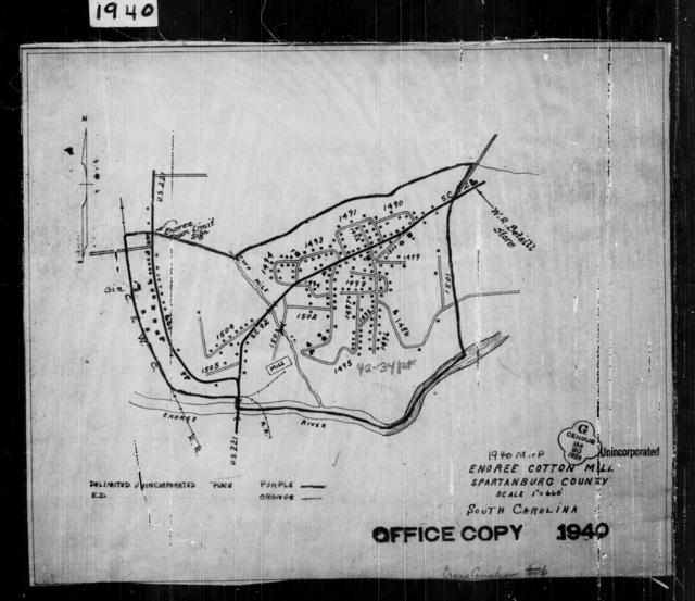 1940 Census Enumeration District Maps - South Carolina - Spartanburg ...