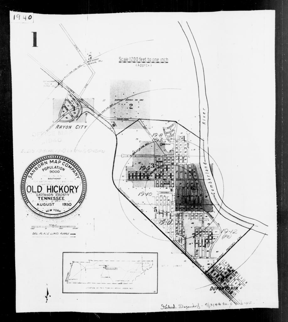 1940 Census Enumeration District Maps - Tennessee - Davidson County