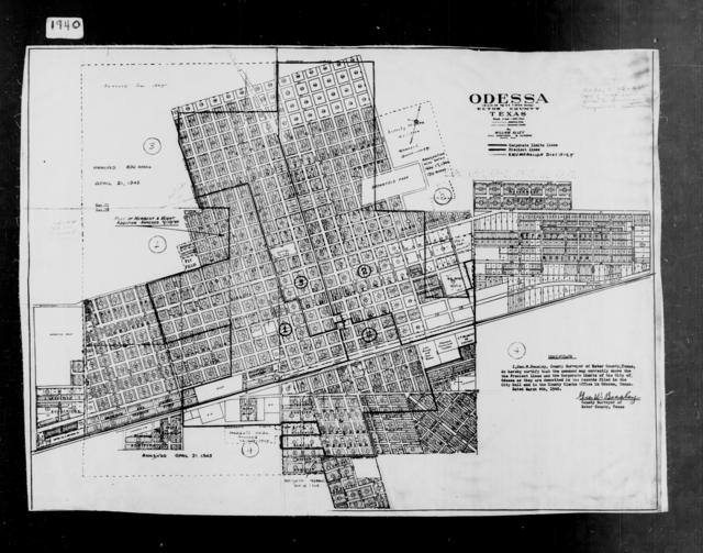 1940 Census Enumeration District Maps - Texas - Ector County - Odessa ...