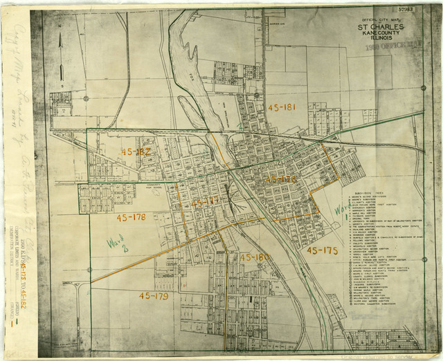 1940 Census Enumeration District Maps - Illinois - Kane County - North 