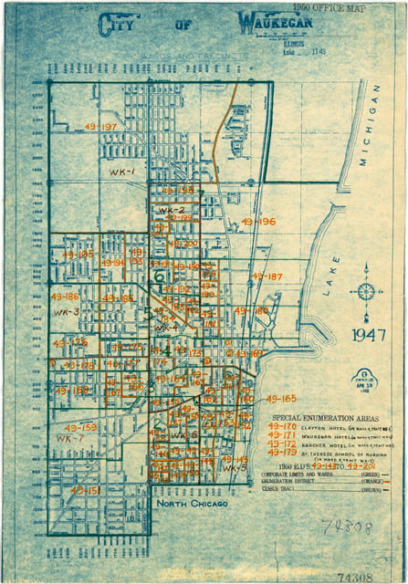 1950 Census Enumeration District Maps - Illinois (IL) - Lake County ...