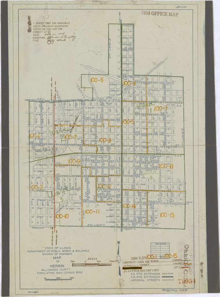 1950 Census Enumeration District Maps - Illinois (IL) - Williamson ...