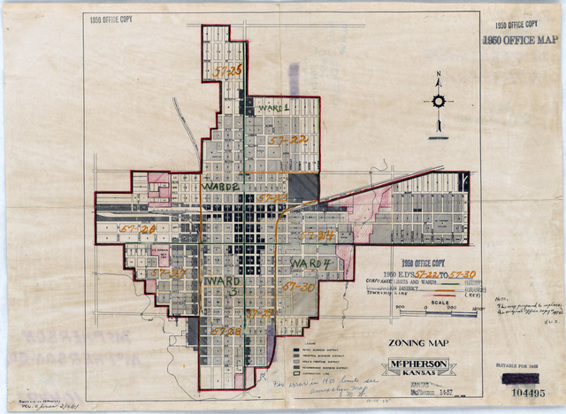 1950 Census Enumeration District Maps - Kansas (KS) - McPherson County ...