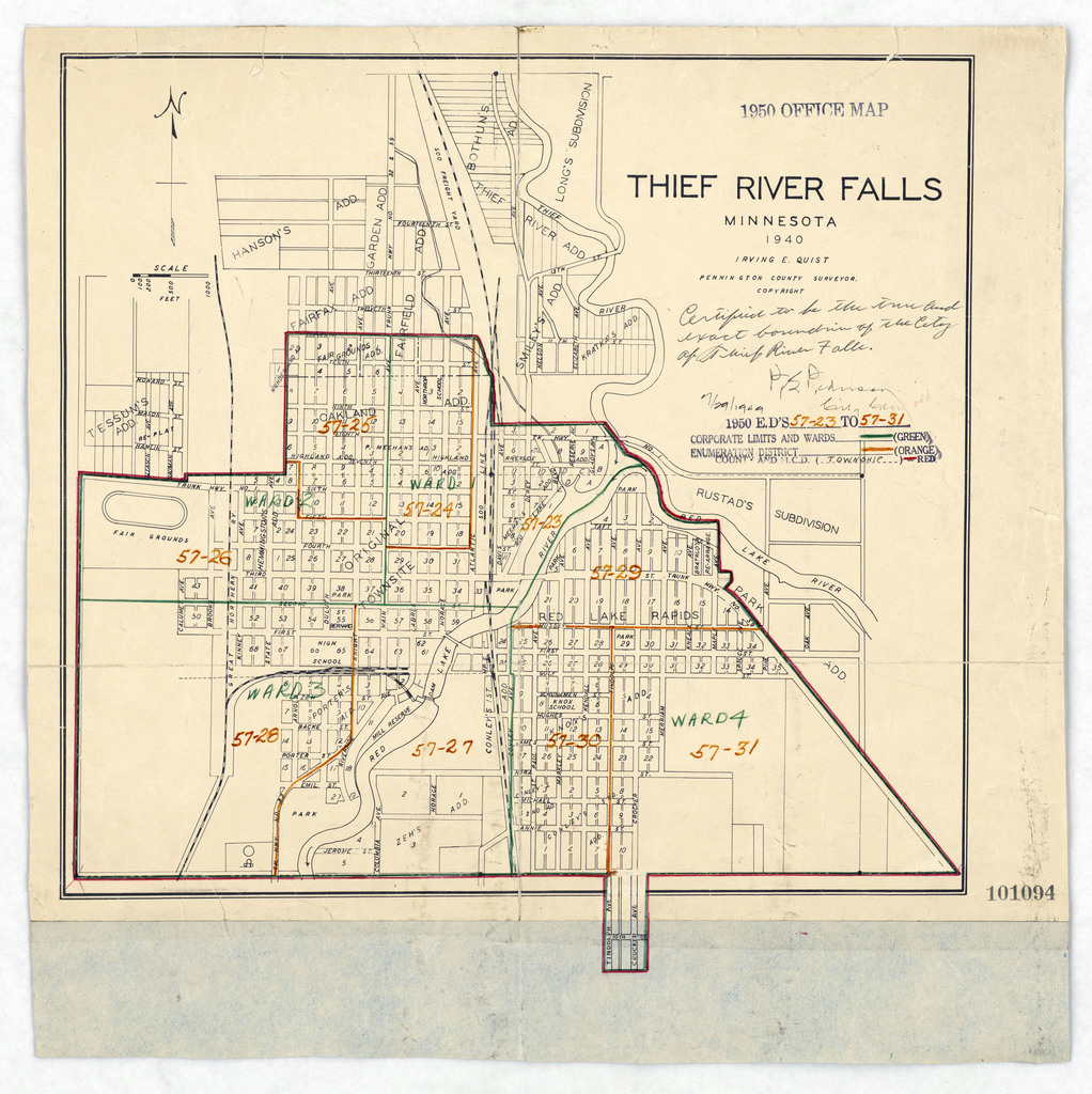 1950 Census Enumeration District Maps - Minnesota (MN) - Pennington ...