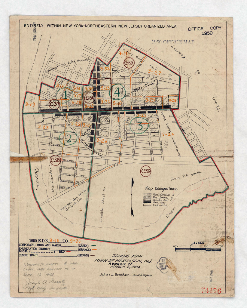 1950 Census Enumeration District Maps - New Jersey (NJ) - Hudson County ...
