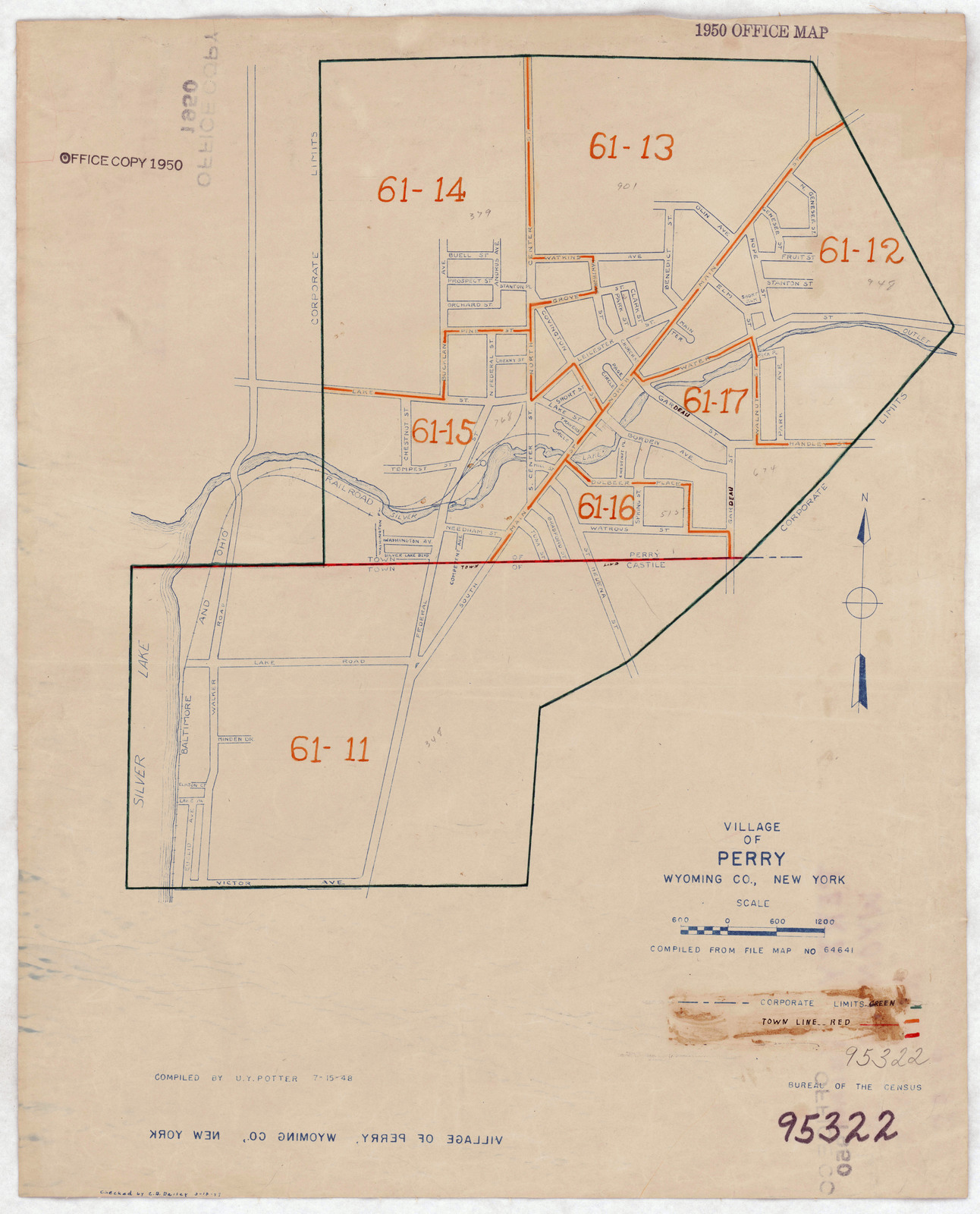 1950 Census Enumeration District Maps - New York (NY) - Wyoming County ...