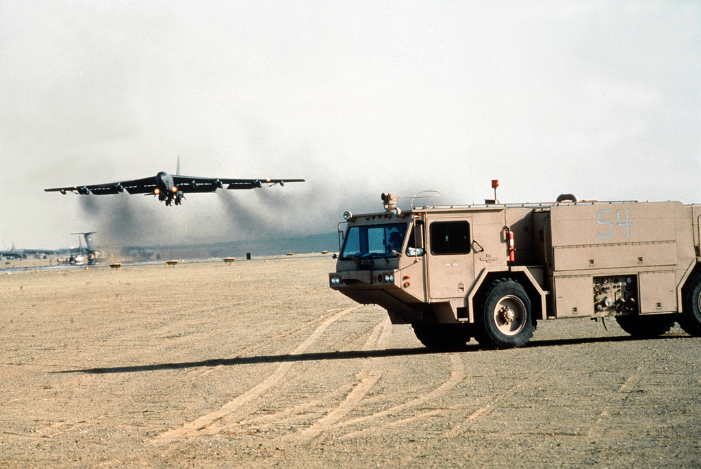 A B-52G Stratofortress Bomber Aircraft Of The 1709th Bomb Wing Takes ...