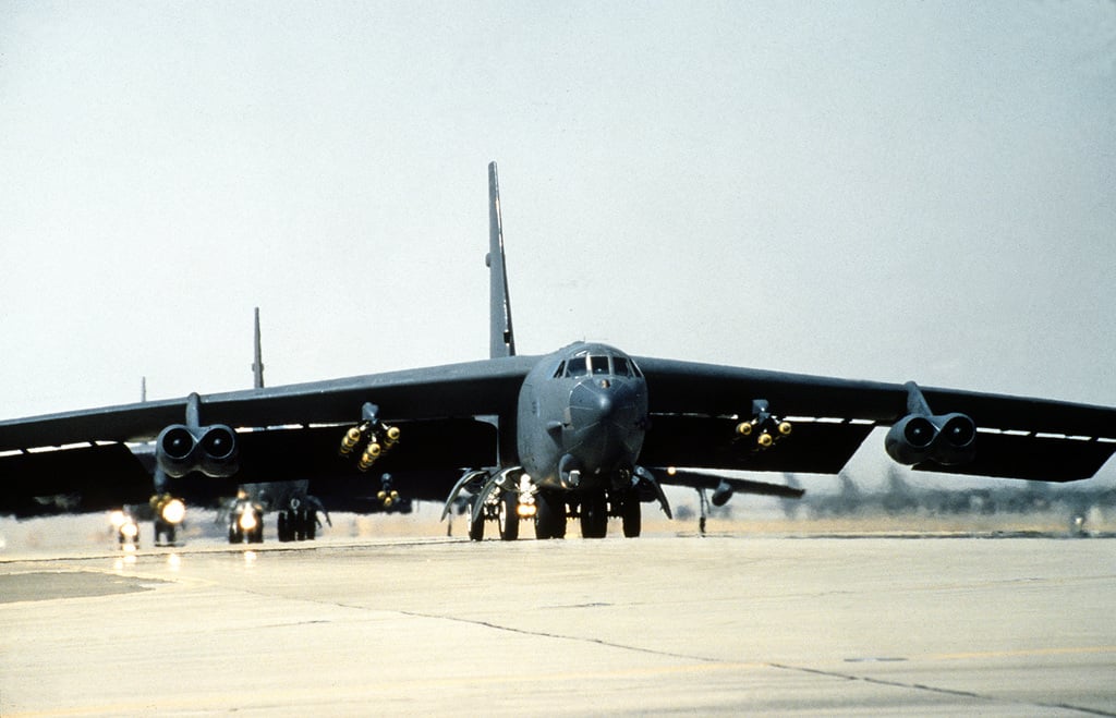 A Strategic Air Command B-52G Stratofortress Aircraft Prepares To Take ...