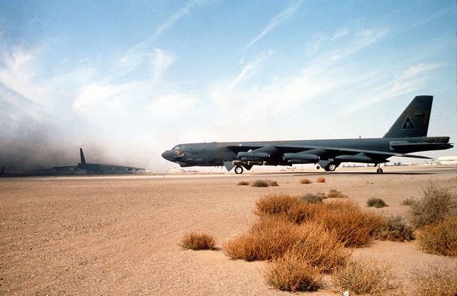 A Strategic Air Command B-52G Stratofortress Aircraft Prepares To Take ...