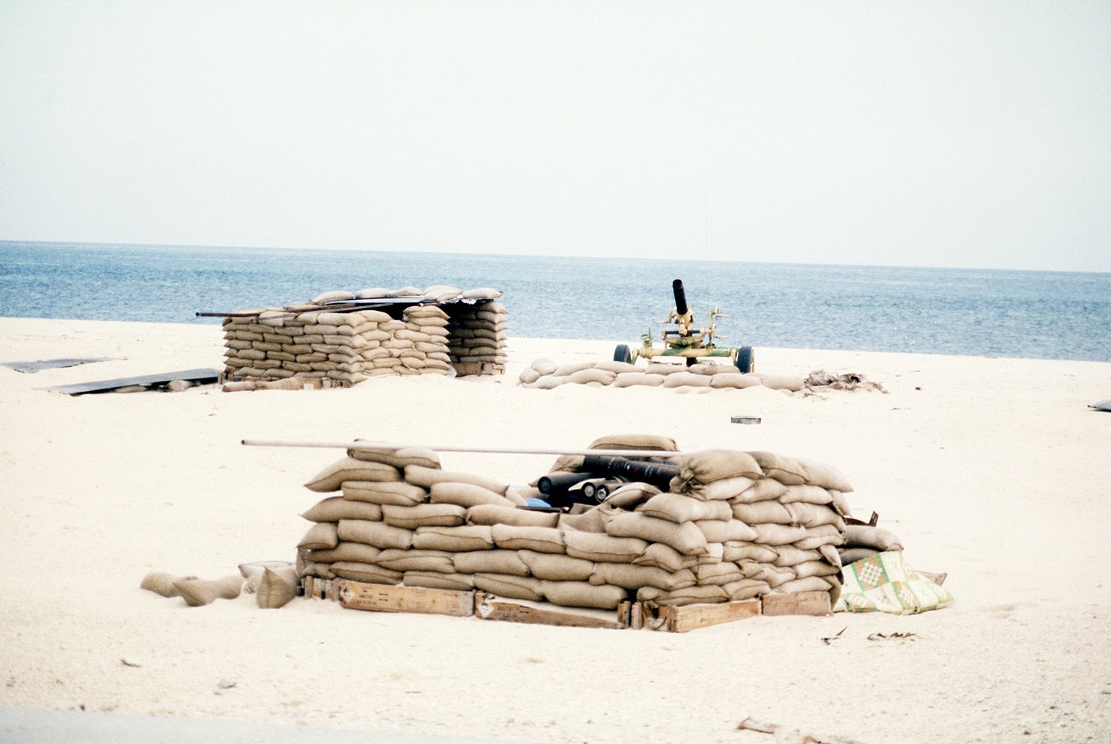 A View Of A 120mm Mo 120 Rt 61 Rifled Mortar And Bunker Used By Iraqi