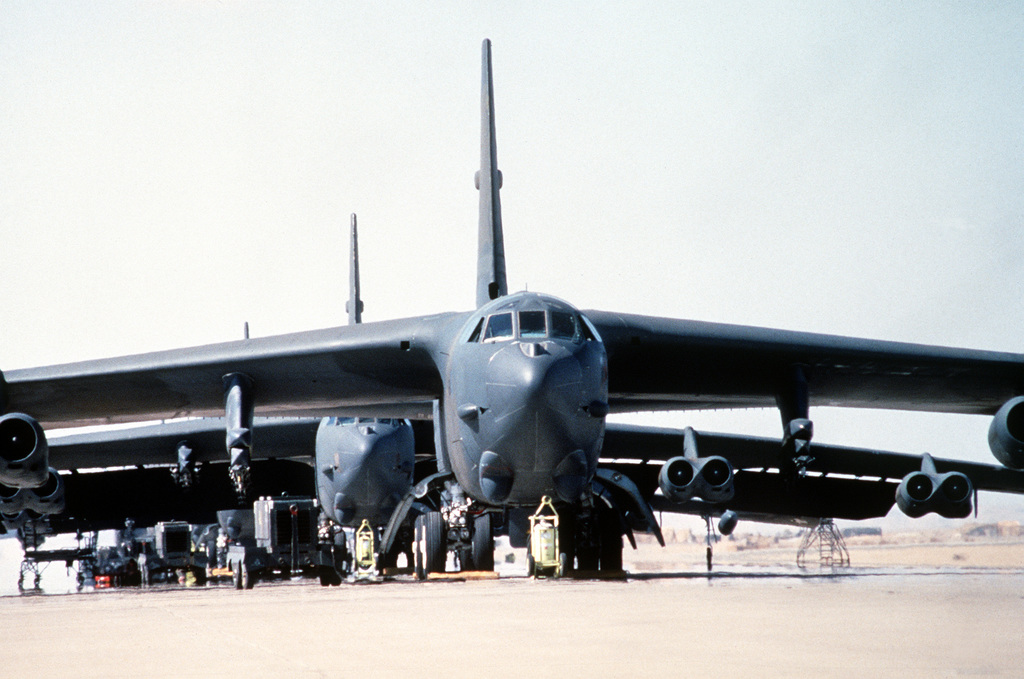 A B-52G Stratofortress Bomber Aircraft From The 1708th Bomb Wing Is ...