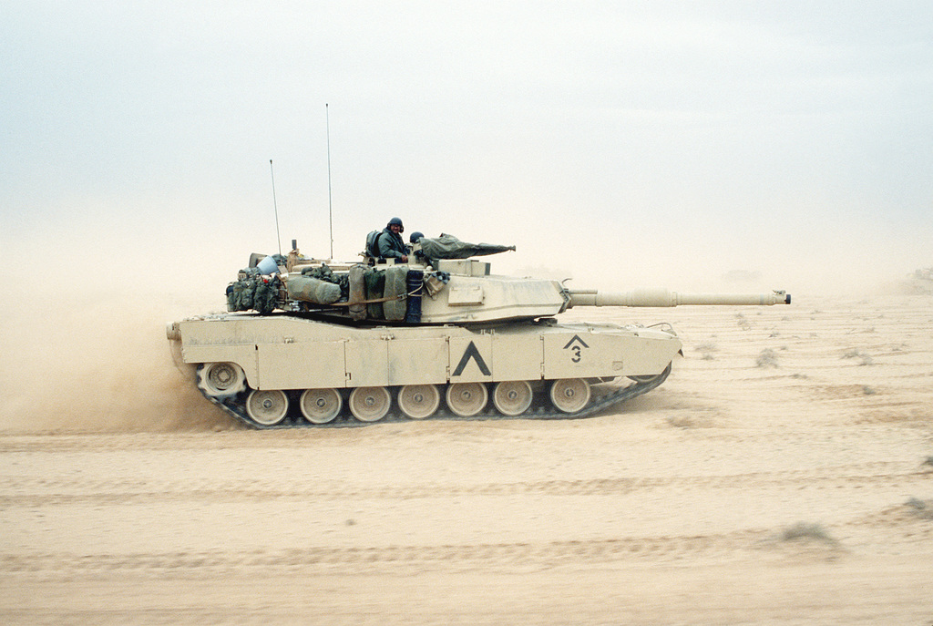 An M-1A1 Abrams main battle tank of the 3rd Brigade, 1ST Armored ...