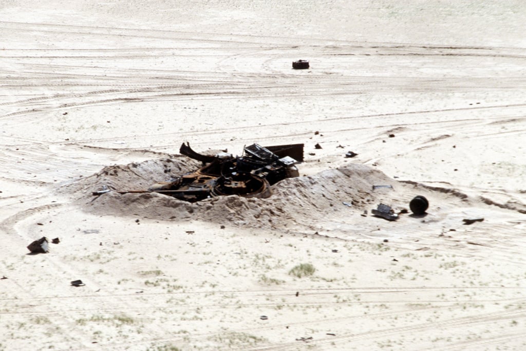 An Iraqi T 72 Main Battle Tank Destroyed During Operation Desert Storm Picryl Public Domain Image