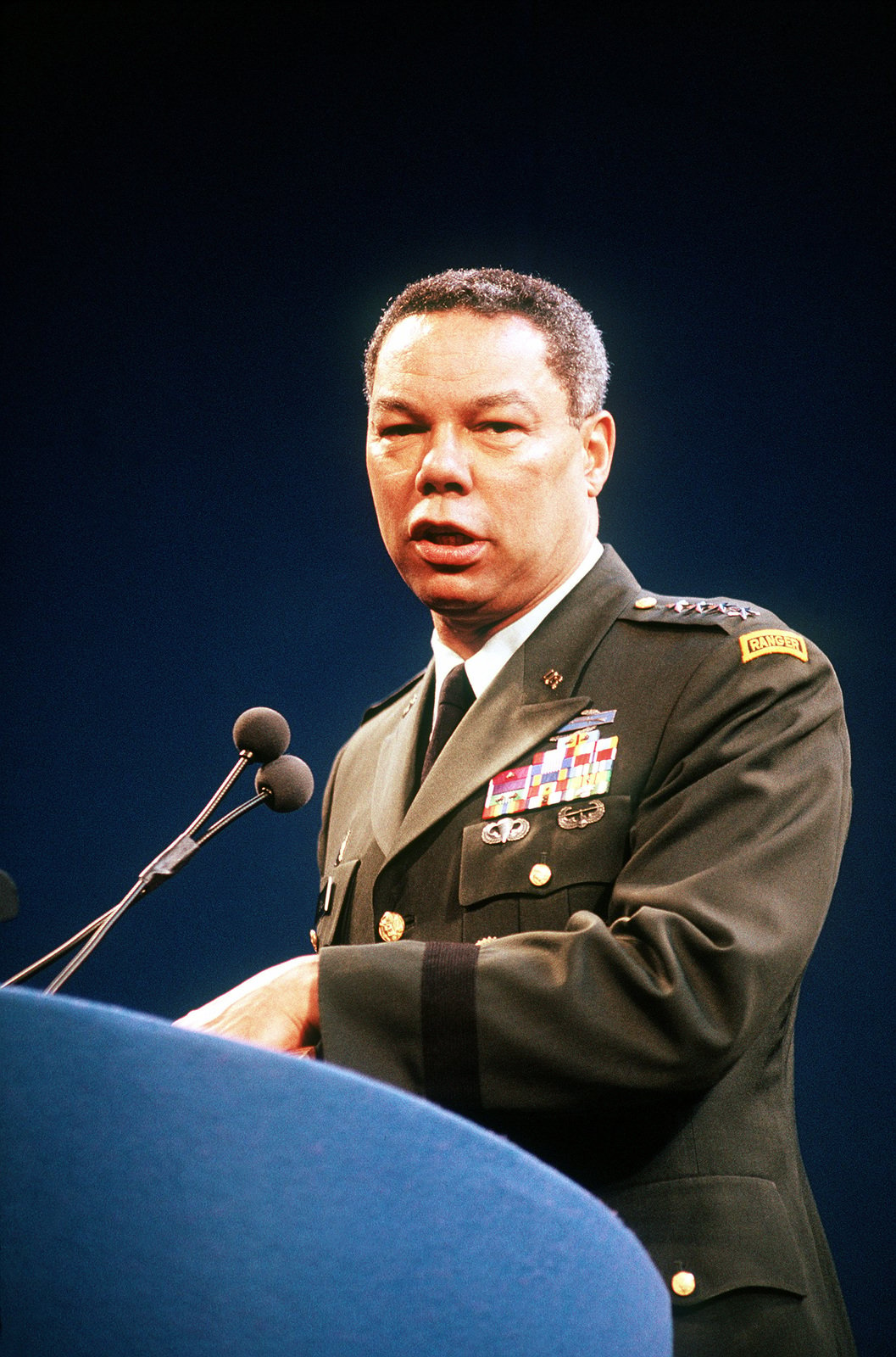 Gen Colin Powell Chairman Joint Chiefs Of Staff Addressing