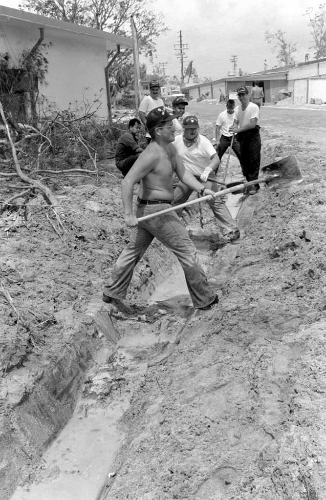 Personnel From The Station Dig A Trench Through Ash In The Aftermath Of The Eruption Of Mount 2615