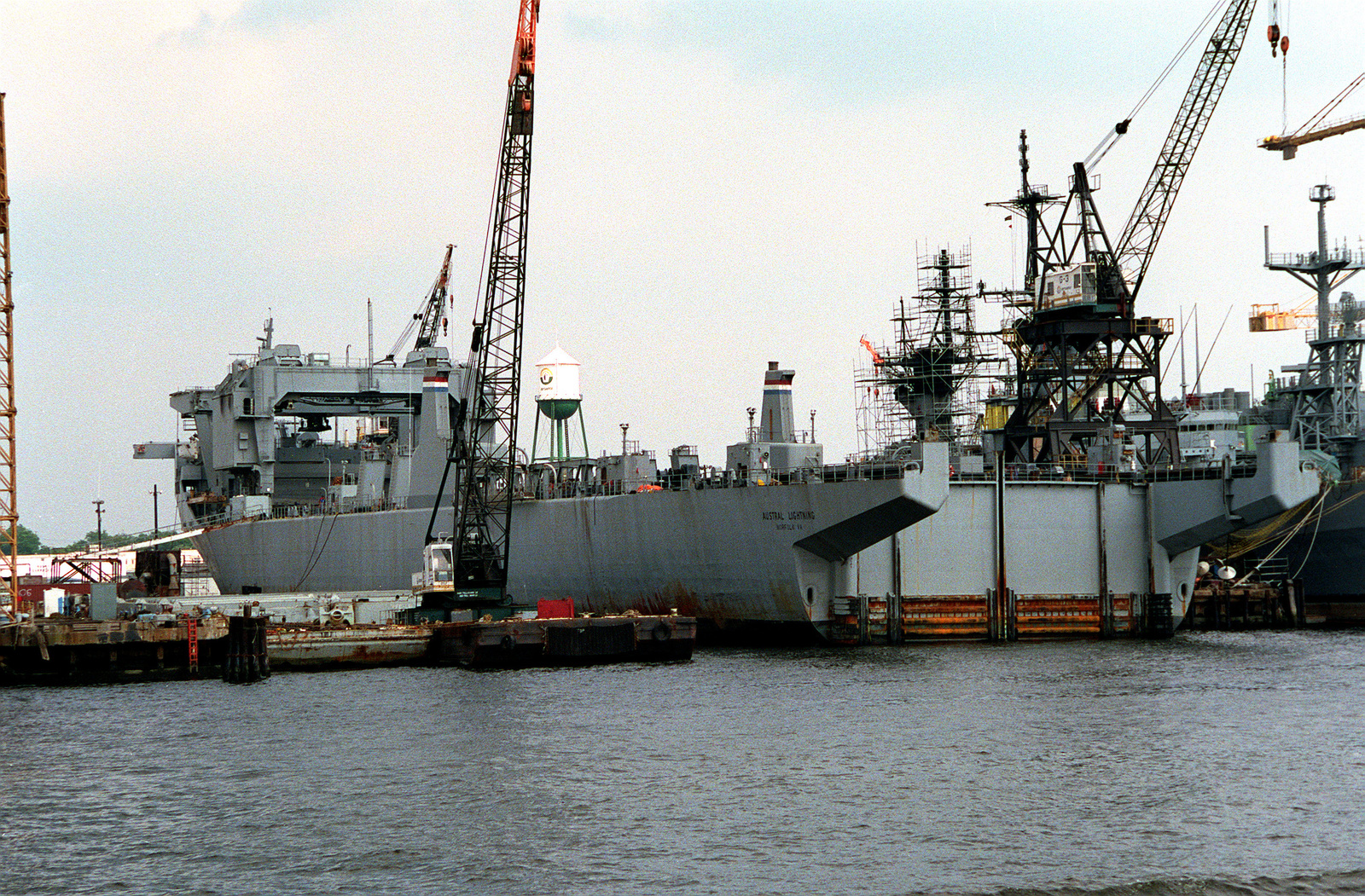 A port quarter view of the Military Sealift Command chartered freighter ...