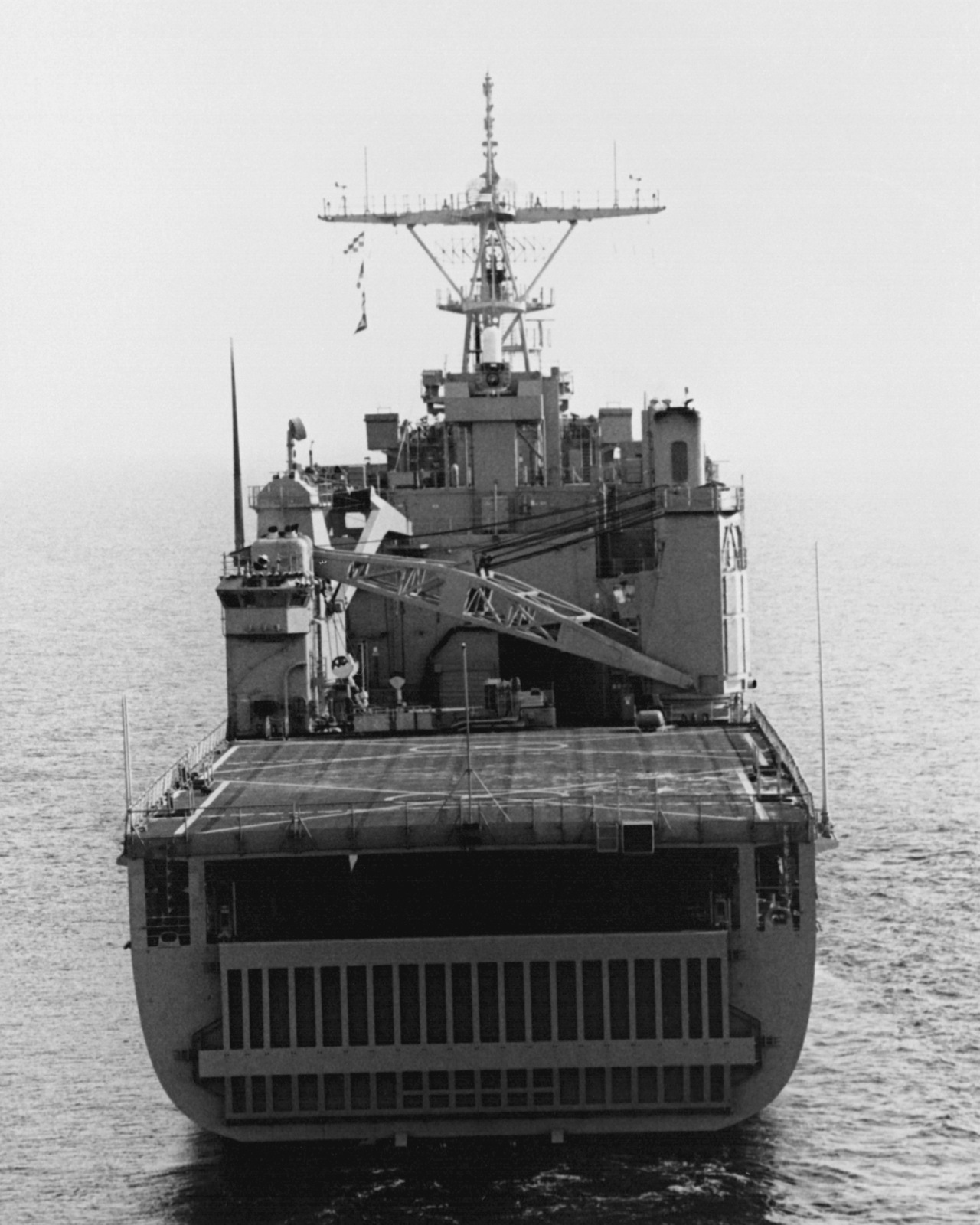A Stern View Of The Dock Landing Ship Uss Rushmore Lsd 47 Underway U S National Archives Public Domain Image