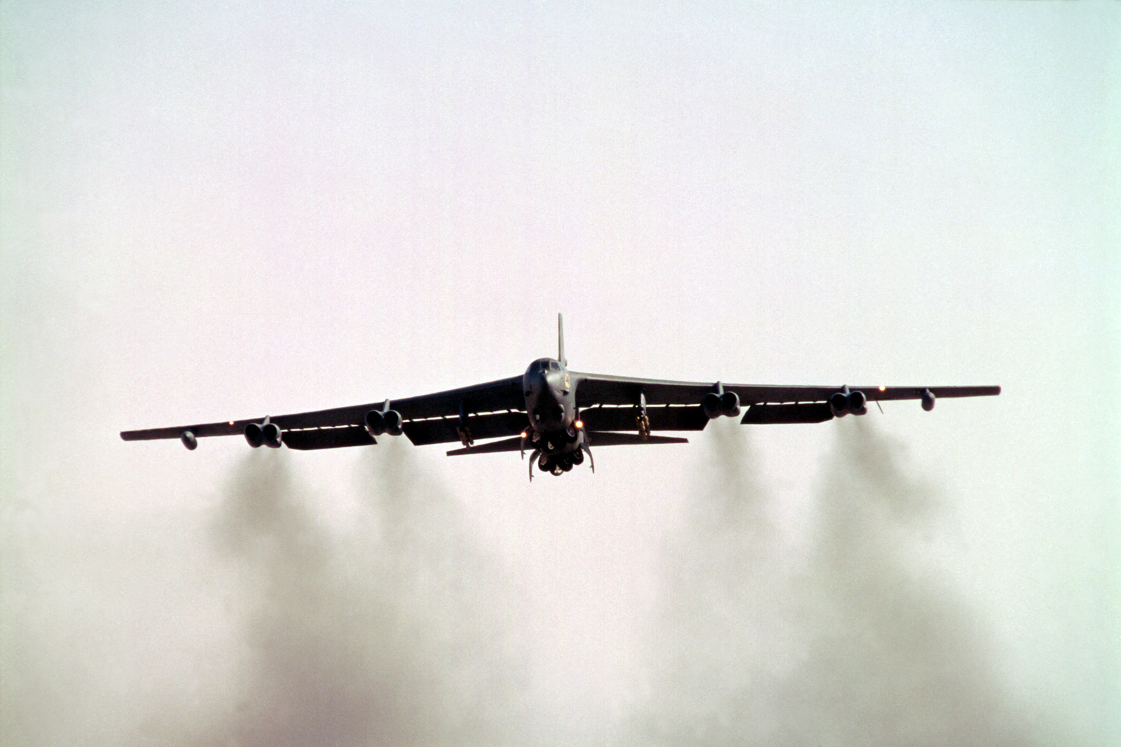 A B-52G Stratofortress Bomber Aircraft Takes Off On A Mission In ...