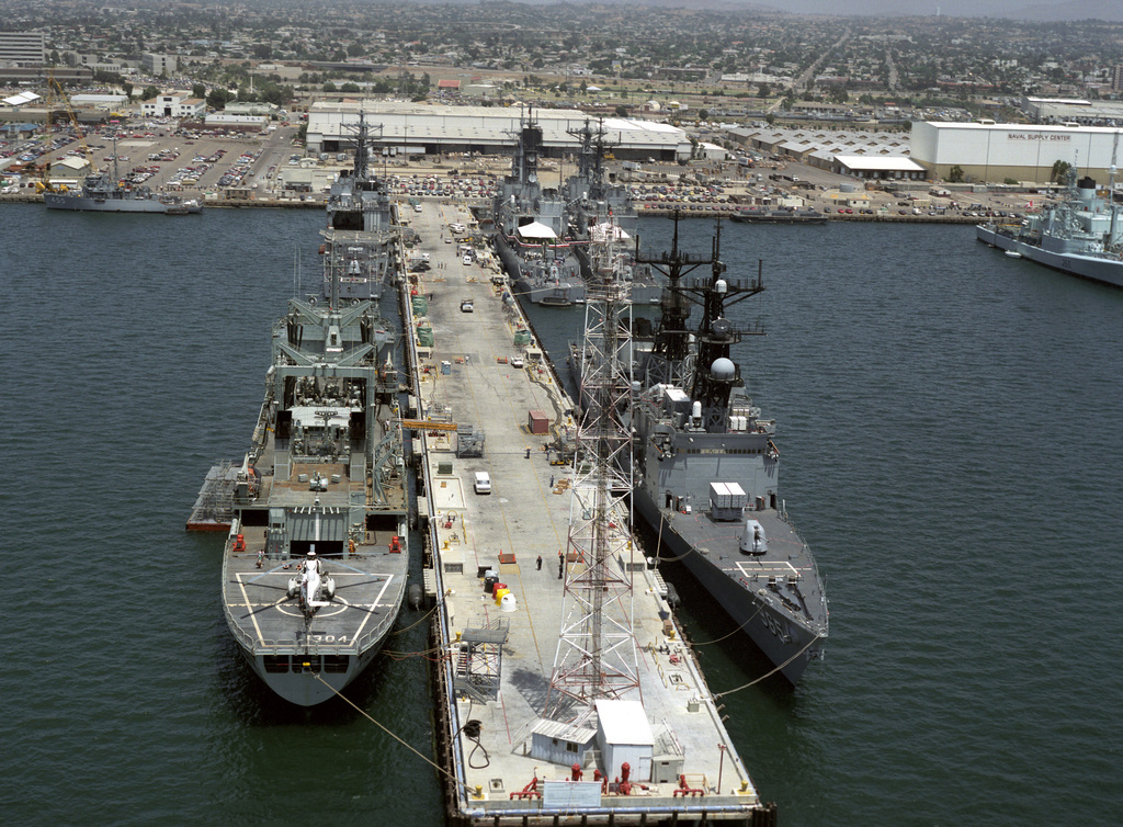 Overhead View At Naval Station Pier 6, Of The Royal Australian Navy 