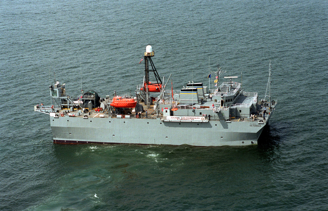 A Starboard Beam View Of The Ocean Surevillance Ship Usns Victorious T