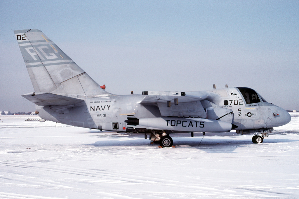 An S-3A Viking aircraft of Air Anti-Submarine Warfare Squadron 32