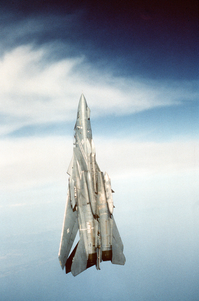 An air-to-air underside side view of a Fighter Squadron 84 (VF-84) F ...