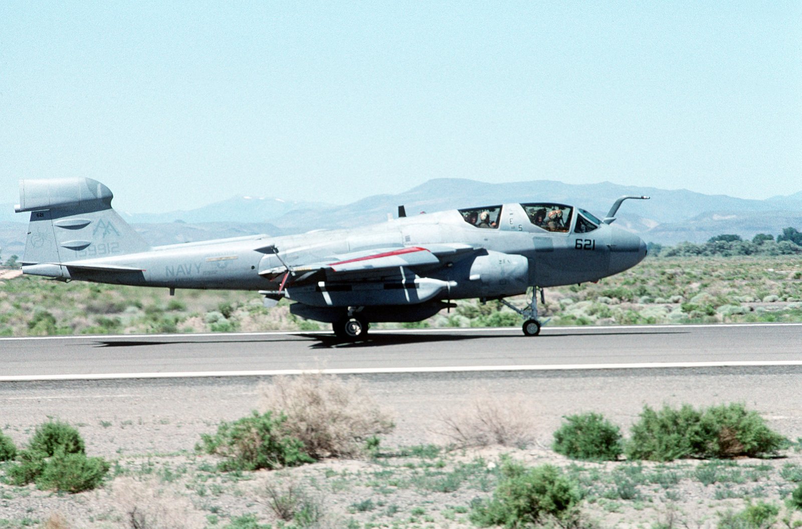 A Tactical Electronic Warfare Squadron 132 (VAQ-132) EA-6B Prowler ...