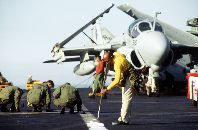 Flight Deck Crewman Of The Aircraft Carrier Uss America (cv-66) Paint 