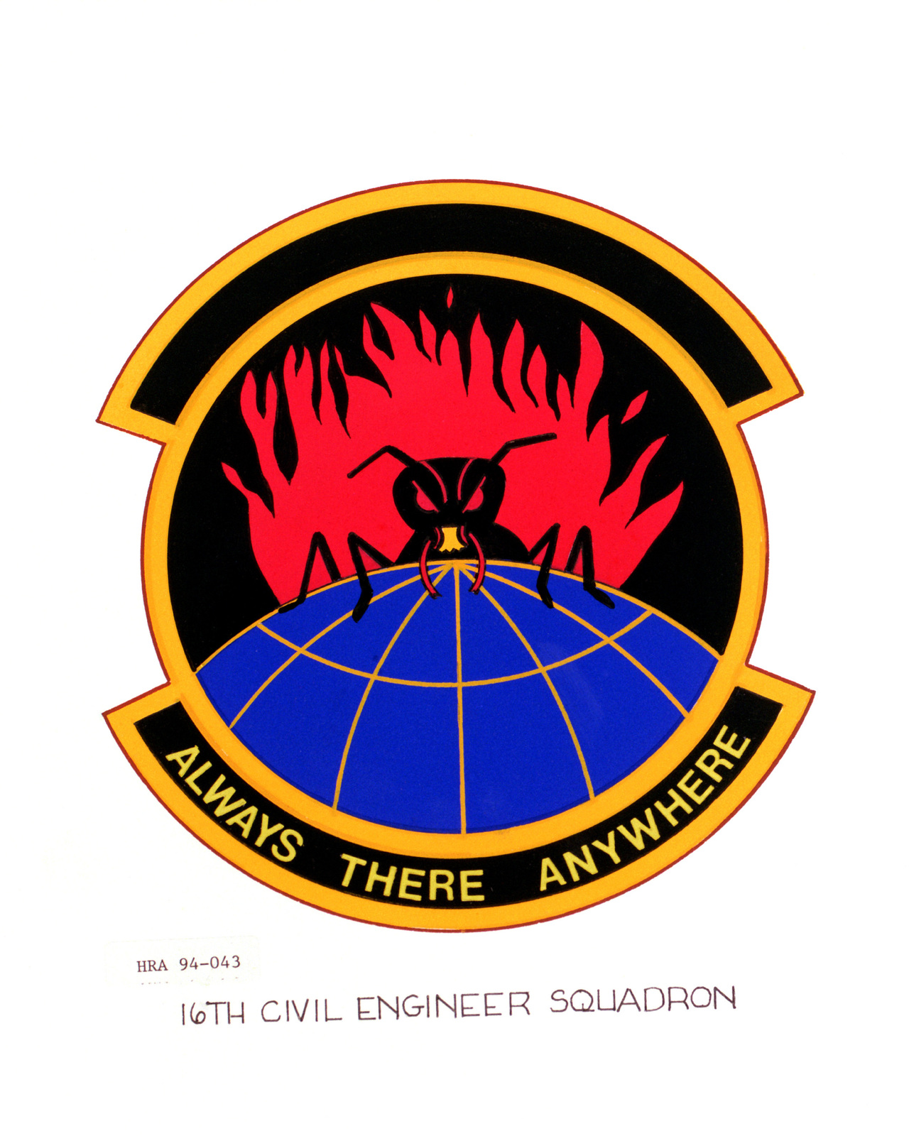 Approved Insignia of the 16th Civil Engineer Squadron.