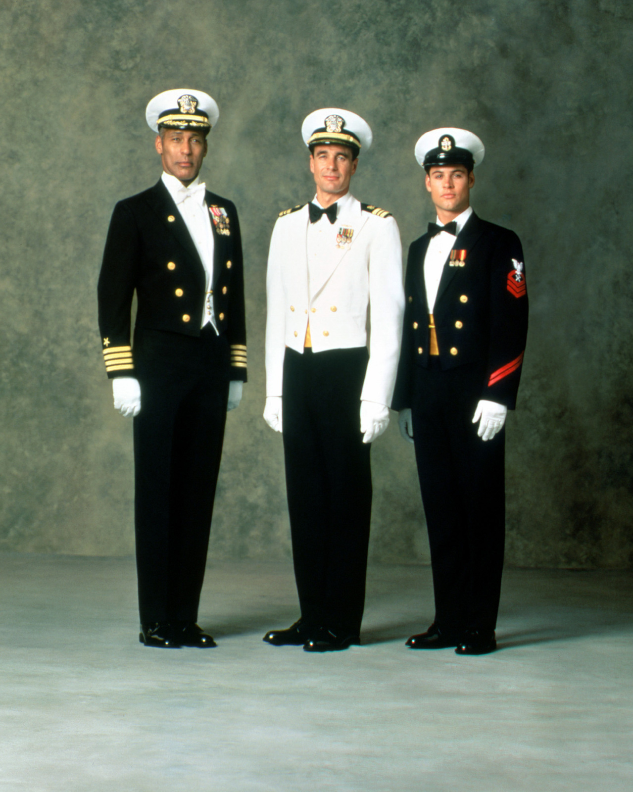 Left, men's Formal Dress uniform with 