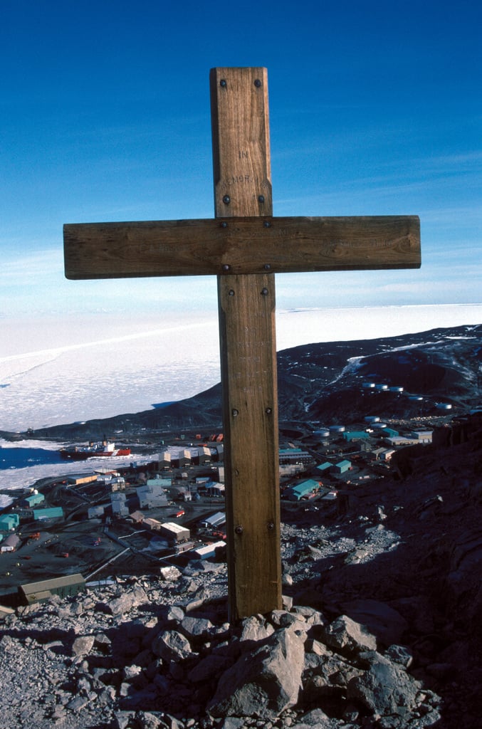 A view of a portion of McMurdo Station as seen from Observation Hill ...