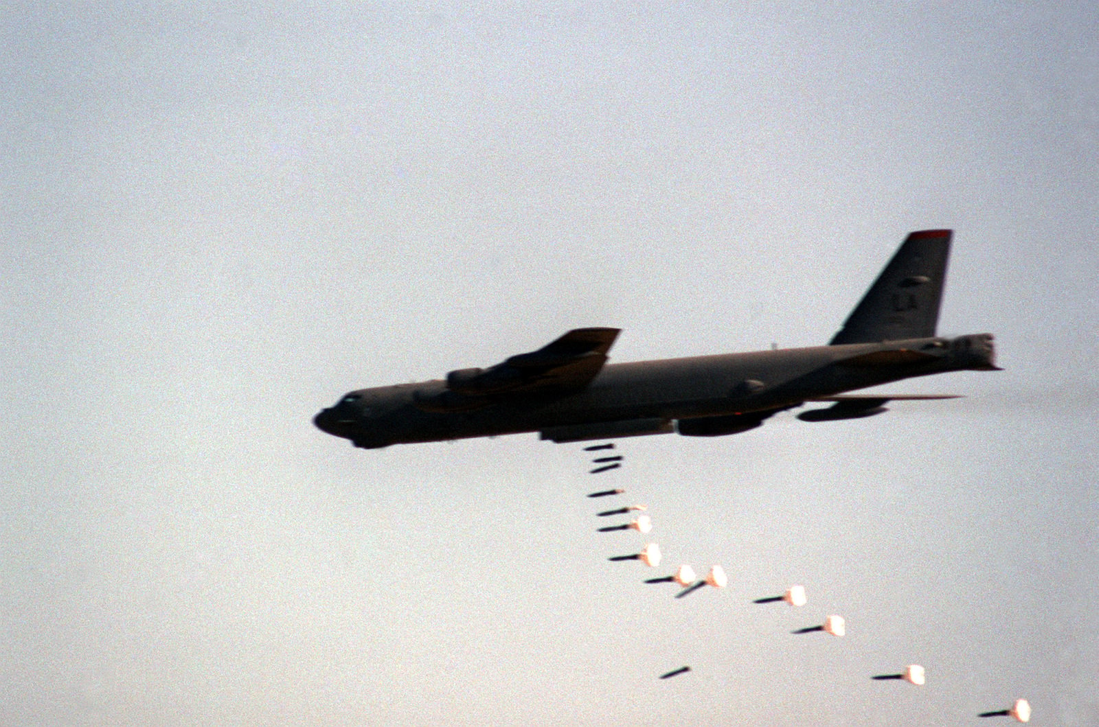 A Close-up View Of A B-52H Stratofortress As It Makes A Bomb Drop. The ...