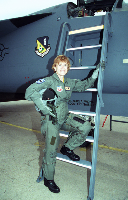 Dr. Sheila Widnall, Secretary of the Air Force, poses on the access ...