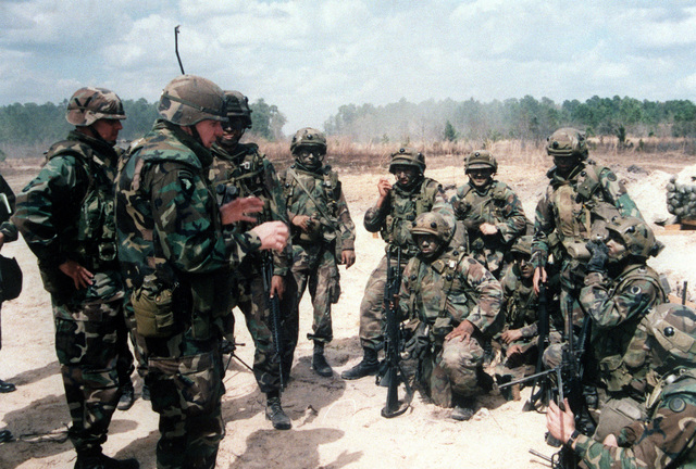 LT. GEN. John M. Keane, Commander, XVIII Airborne Corps, speaks to ...