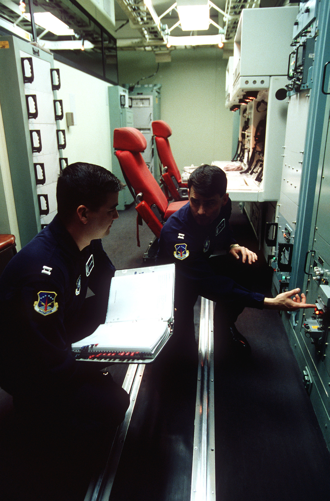 Inside The Missile Procedures Trainer, Capt. J. A. Dietrick And Capt 