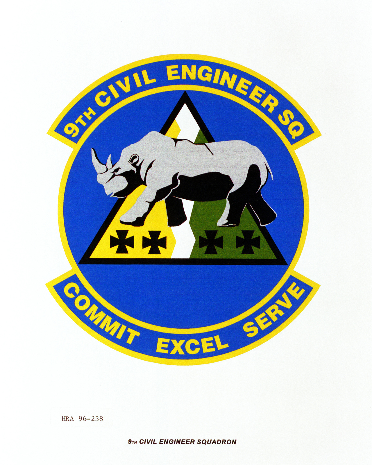 Air Force Organizational Emblem: 9th Civil Engineer Squadron, Air Combat Co...
