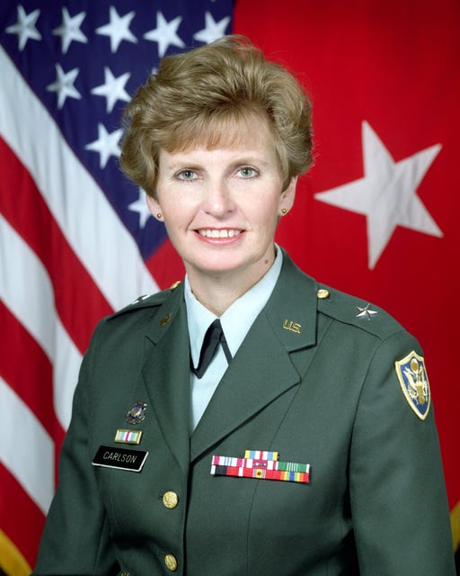 Portrait of U.S. Army Brig. Gen. Kathy Carlson, (Uncovered), (U.S. Army ...