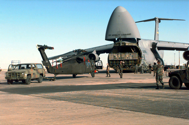 The last of six UH-60 Blackhawk helicopters from the 147th Aviation ...