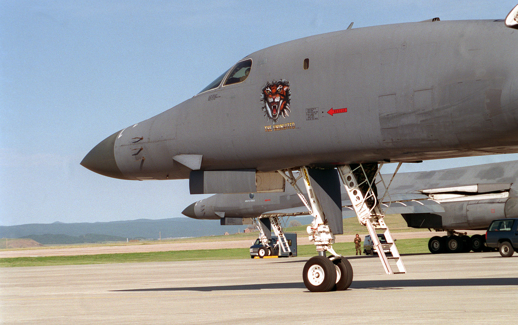 A B-1B Lancer bomber from the 116th Bomb Wing, Georgia Air National